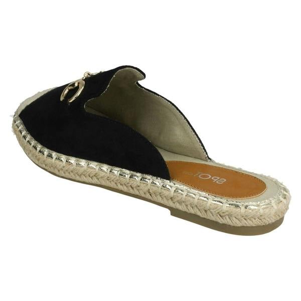Spot On Ladies Spot On Closed Toe Espadrilles F2261