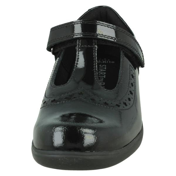 Start-rite Girls Start-Rite Diamond And Star Cut-Out T-Bar School Shoes Hope