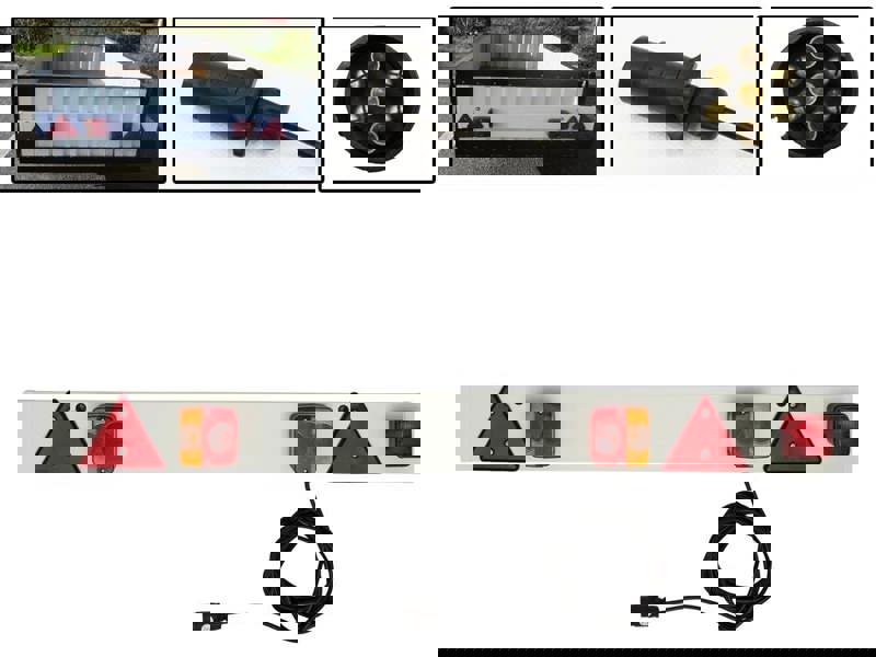 Trailer Board Towing Light 4ft 6" 6M Cable (Rear Reflectors Fog Lamp Travel)