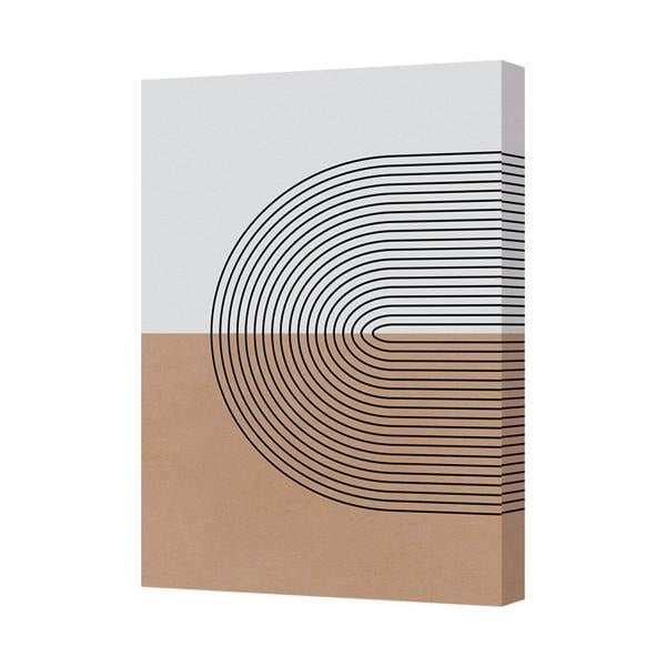 Benjamin Tate Design Modern Abstract Circular Line Art Canvas Print For Home Decor