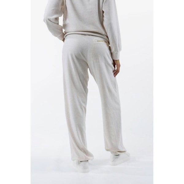 Juicy Couture Davidson Gold Polyester Women's Cream Track Pants