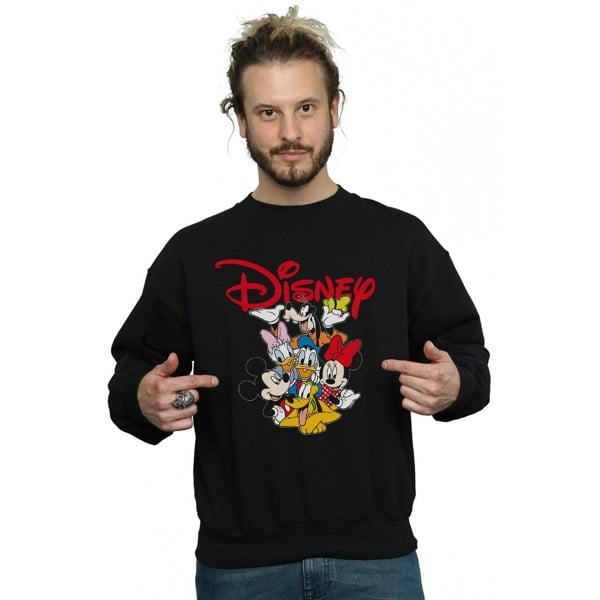 Disney Mens Mickey Mouse Crew Sweatshirt - Black