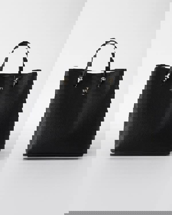 Tommy Hilfiger TH Emblem Womens Satchel Bag - Black