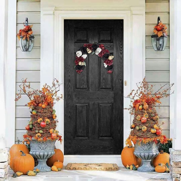 Scary Prelit Skull Halloween Arch Wreath Home Decoration Living and Home