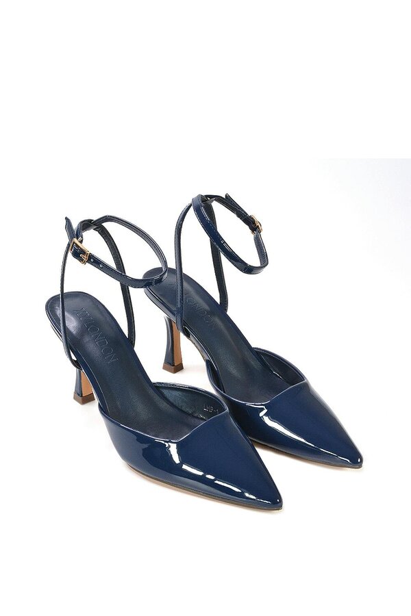 XY LONDON Pointed Toe Stiletto Heels With Ankle Strap