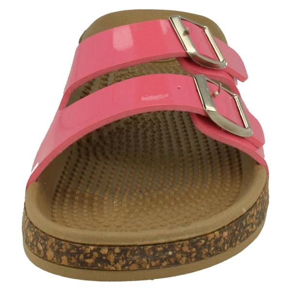 Spot On Ladies Spot On Two Buckle Mules