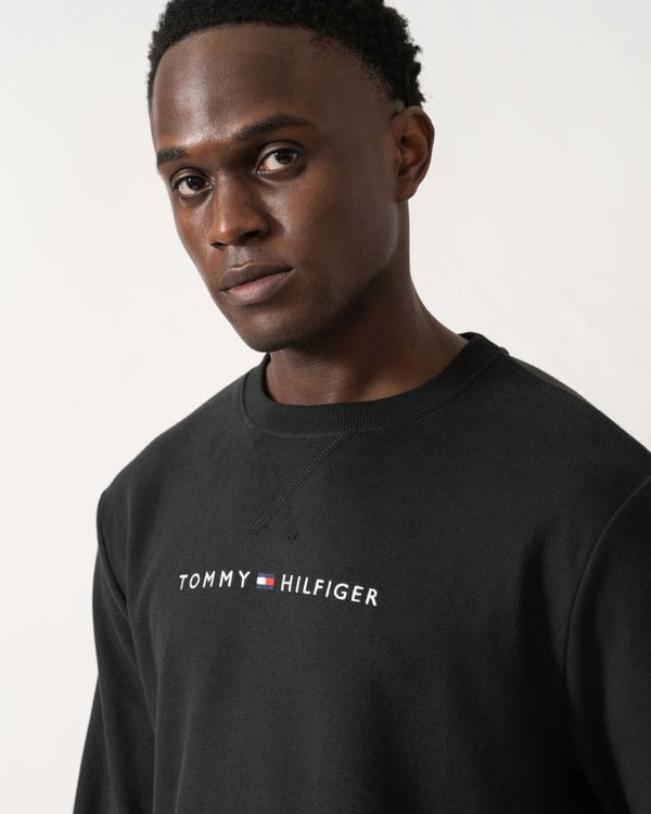 Tommy Hilfiger Long Sleeve Mens Track Top - Black