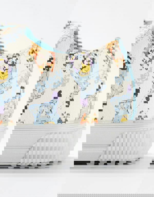 Bluey Unisex Kids White Multi Character Velcro Trainers