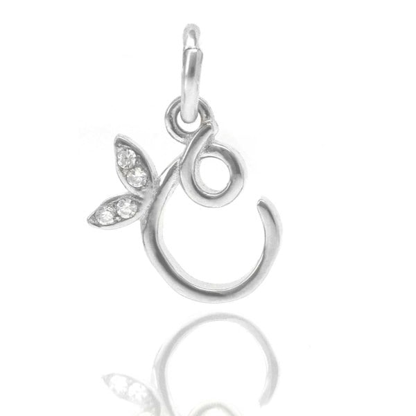 Say It With Winged Initial Charm - Sterling Silver