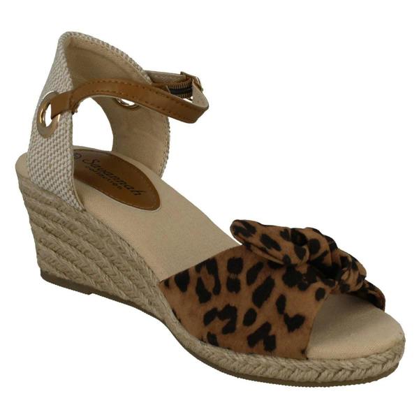 Savannah Ladies Savannah Mid Rope Wedge Sandals