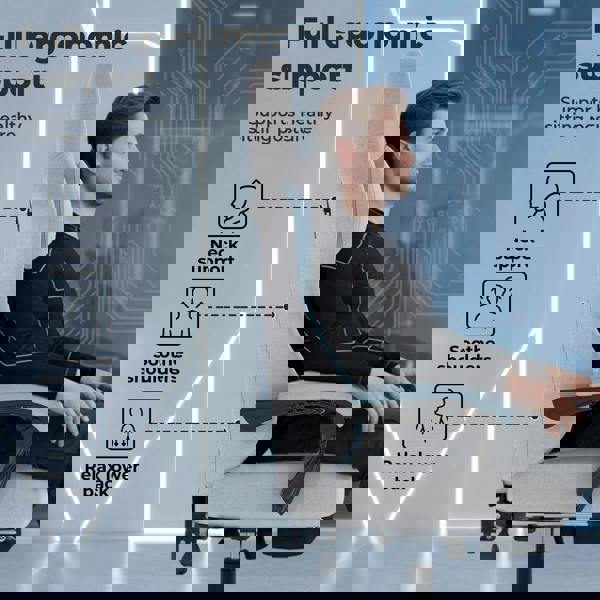 Levede Gaming Chair Office Recliner Spring Padding Adjustable Swivel Footrest