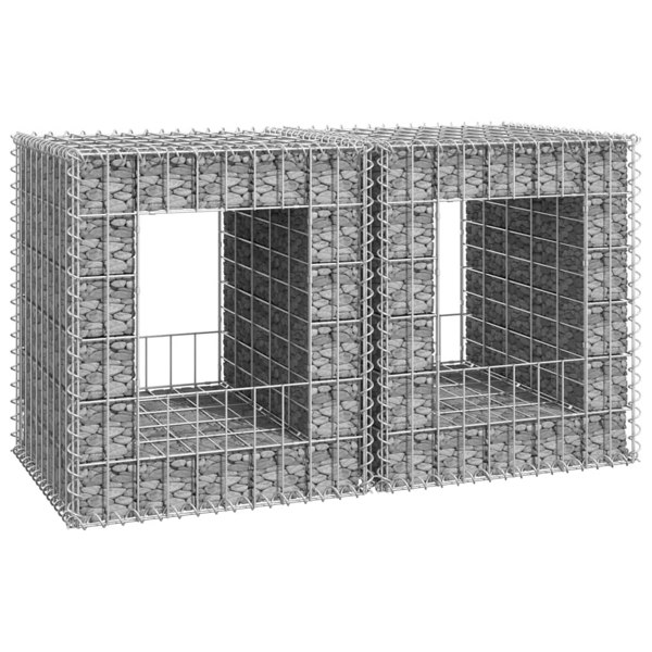 Berkfield Gabion Basket Posts 2 pcs 50x50x60 cm Iron