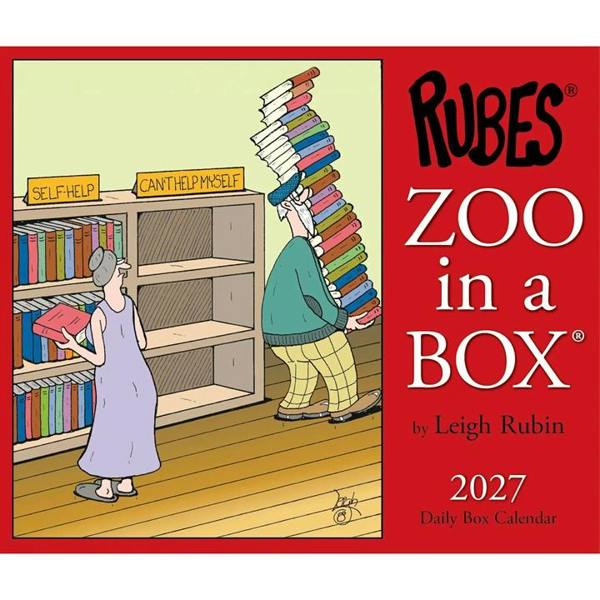 Rubes, Zoo in a Box Desk Calendar 2027, Desk Calendars, Day To View, Humour, Gift
