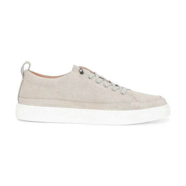 Justin Reess Josh - Men's Grey Suede Leather Trainers