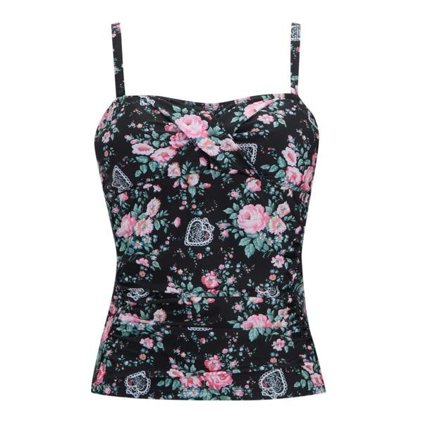 Regatta Womens/Ladies Cath Kidston Ditsy Print Tankini Top - Black - 