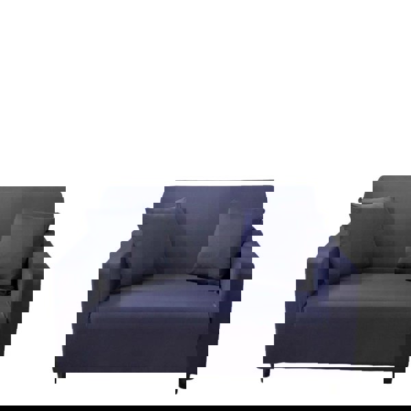 Anyhouz Anyseat 2 Seater Sofa Cover Plain Navy Blue Style and Protection For Living Room Sofa Chair Elastic Stretchable Slipcover