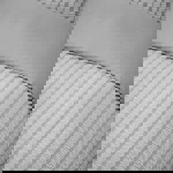 Catherine Lansfield So Soft Seersucker Stripe Duvet Cover Set Grey