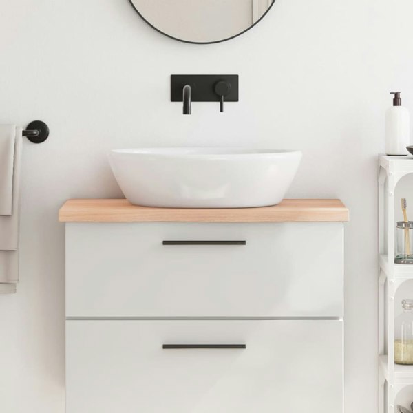 Berkfield Bathroom Countertop 80x30x4 cm Untreated Solid Wood
