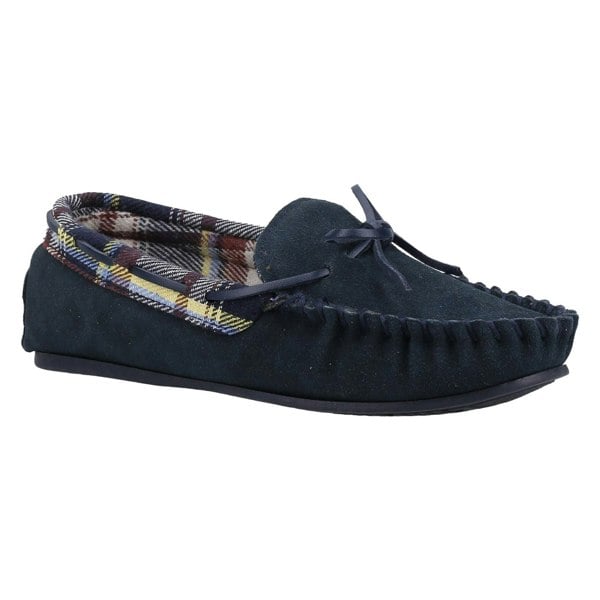 Cotswold Chatsworth Suede Women's Navy Slippers