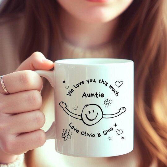Aye Do Gifts Personalised I Love You This Much Mug, Candle & Socks Gift Hamper | Birthday Gift