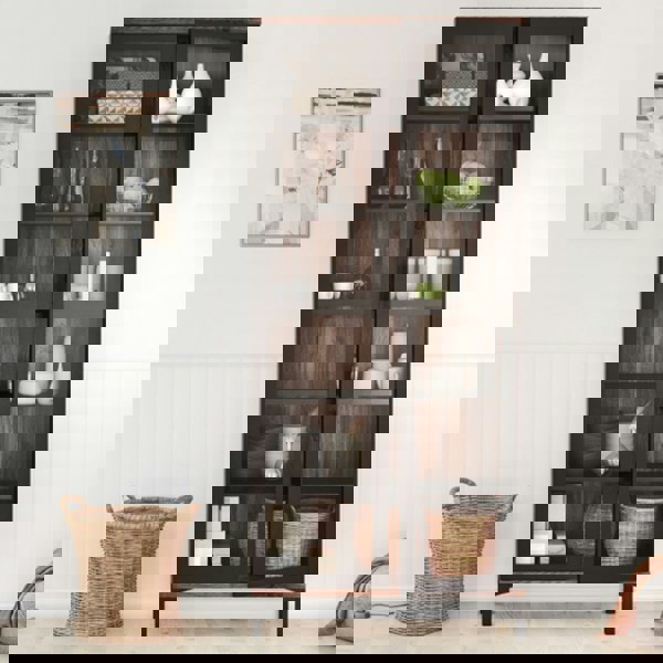 Furniture To Go Display Cabinet Glazed 2 Doors in Black and Walnut