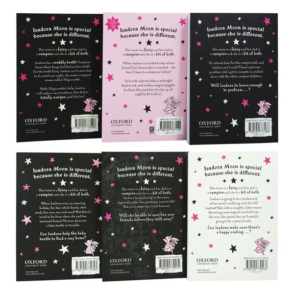 Isadora Moon Series 2 6 Book Set meets the Tooth Fairy, Goes to a Wedding, Goes on Holiday & More