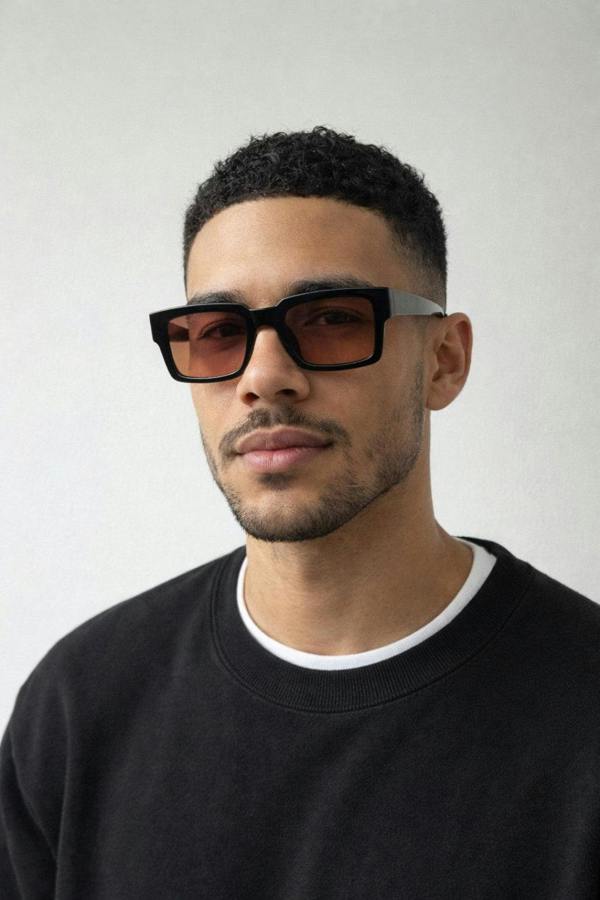 Oversized Square Sunglasses In Black - svnx