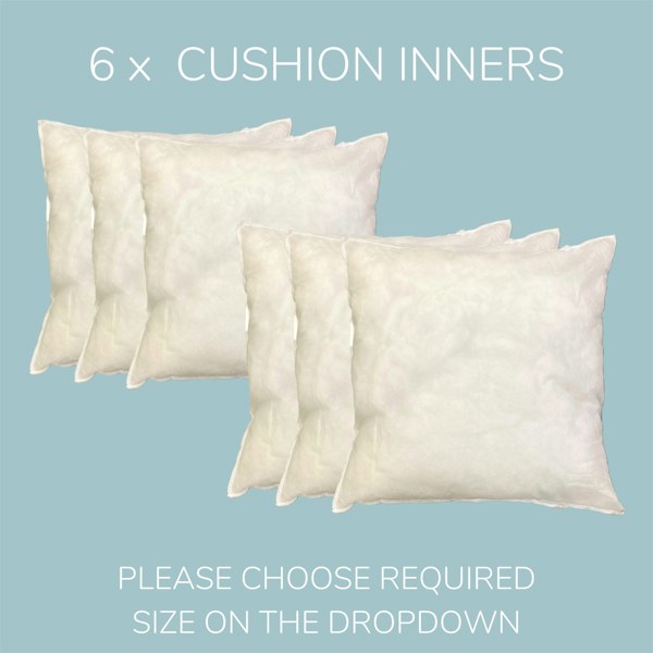 HomeSpace Direct 6 x Hollowfibre Cushion Inner