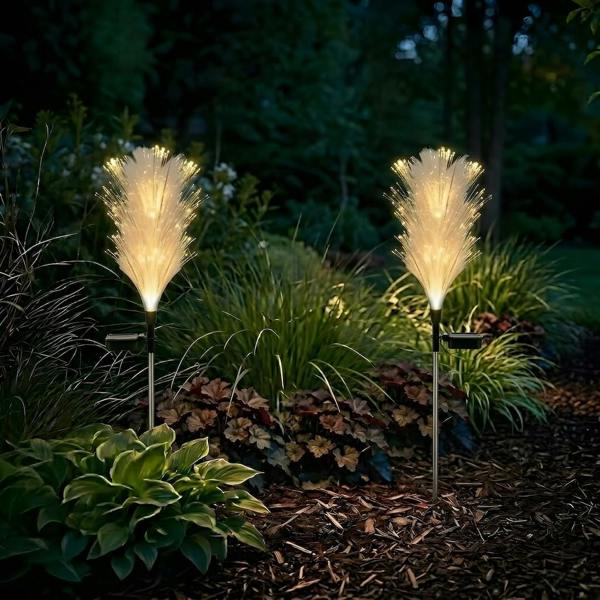 Milagro Fiber Solar Lamp 3000K Ip44 White + Green