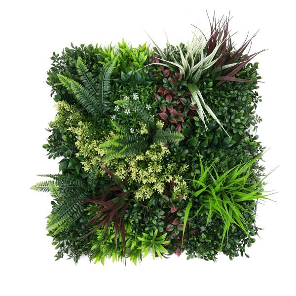 Premium Artificial Plants Green Wall Panel 50 x 50cm - Carnival C - Evergreenery