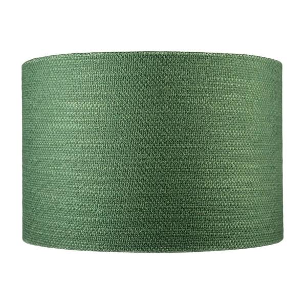 Vineyard Green Textured Linen Pendant Lighting Shade with Diffuser Image 8