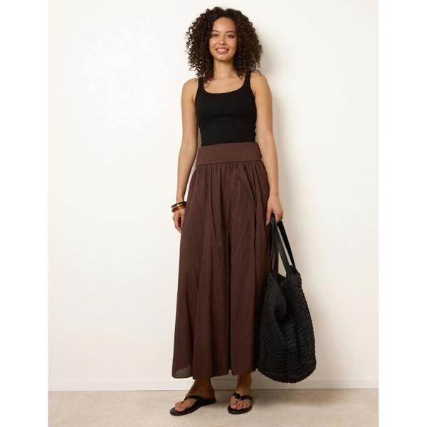 Blue Vanilla Godet Hem Jersey Waist Skirt