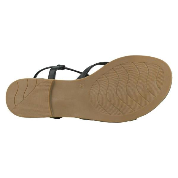 Savannah Ladies Savannah Flat Strappy Toepost Sandal with Buckle Strap F00444