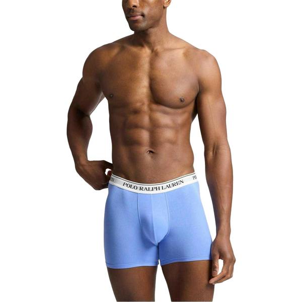 Ralph Lauren Mens Boxer Shorts (Pack of 3) - Black/Blue/Red - 