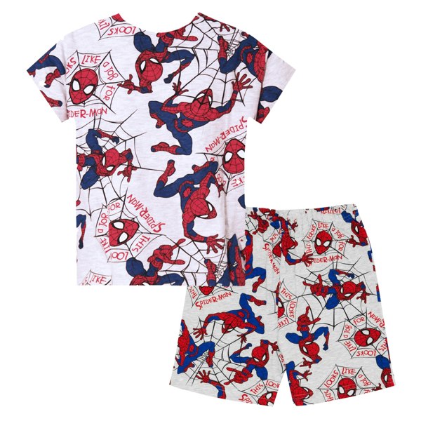 Spider-Man Boys Short-Sleeved Pyjama Set - Grey