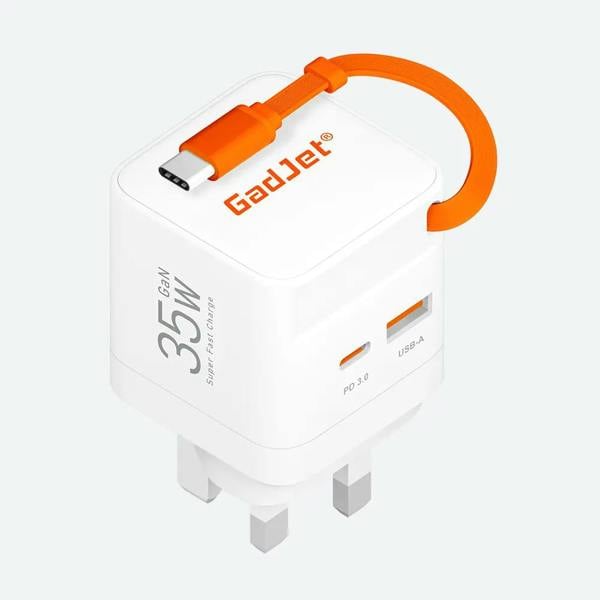 GadJet GaN 2-Port Retractable Power Adapter
