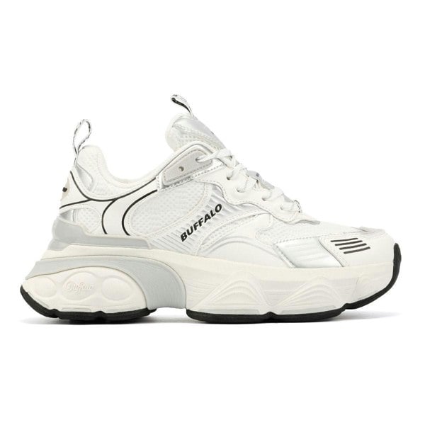 Buffalo Truck Women's White/Silver Trainers