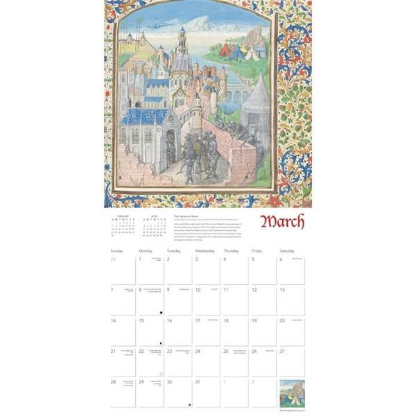 British Library, Medieval Manuscripts Calendar 2027, Wall Calendars, Month To View, History & Literature, Gift