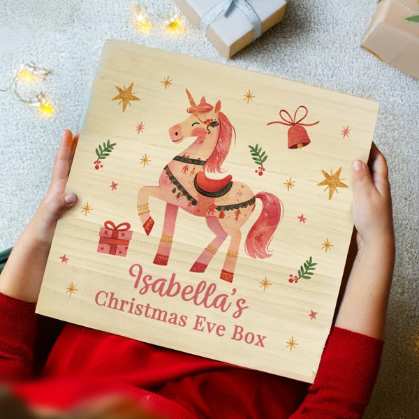 Personalised Memento Company Personalised Unicorn Christmas Eve Box