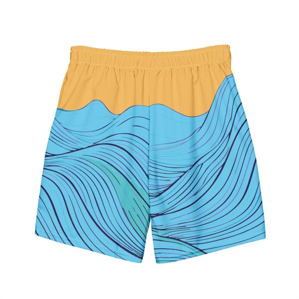 Anchor & Crew Deep Waves Pattern Recycled Fabric Swim Shorts