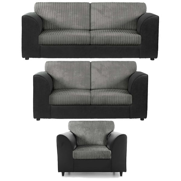 Furnishings For Less Luxor Full Jumbo Cord 3 Piece Suite - Full Back