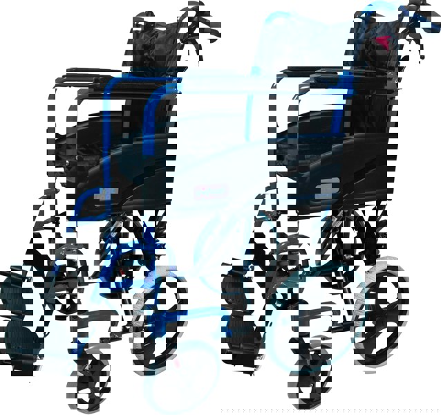 Aidapt Compact Transport Aluminium Wheelchair Blue