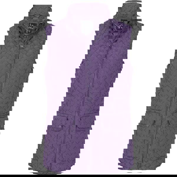 Lazy Jacks Women's Quilted Gilet - Loganberry