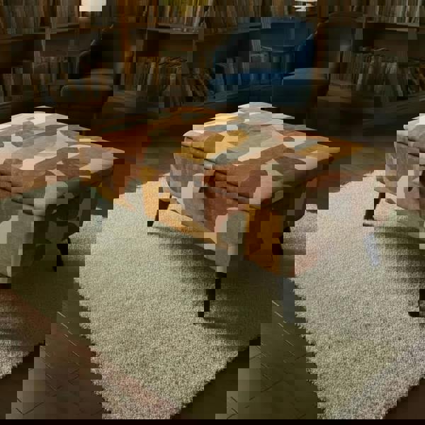 ISTOOLS Boho Chic Long Ottoman – Multi-Toned Storage Bench & Blanket Box