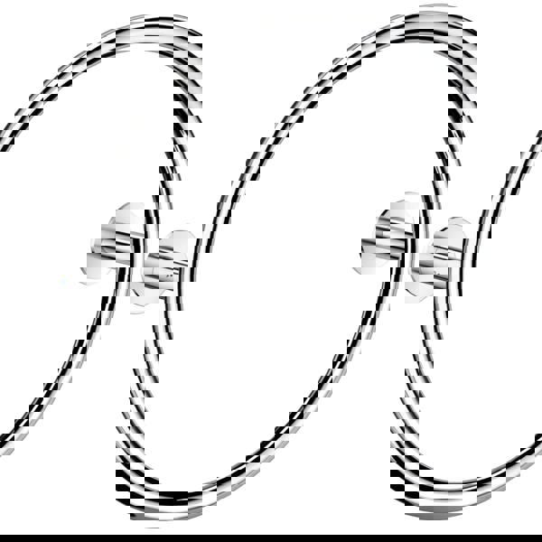 Stainless steel ring towel warmer