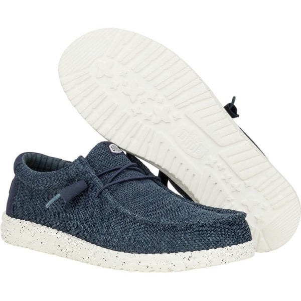 HEYDUDE Wally Stretch Mesh Shoes - Navy