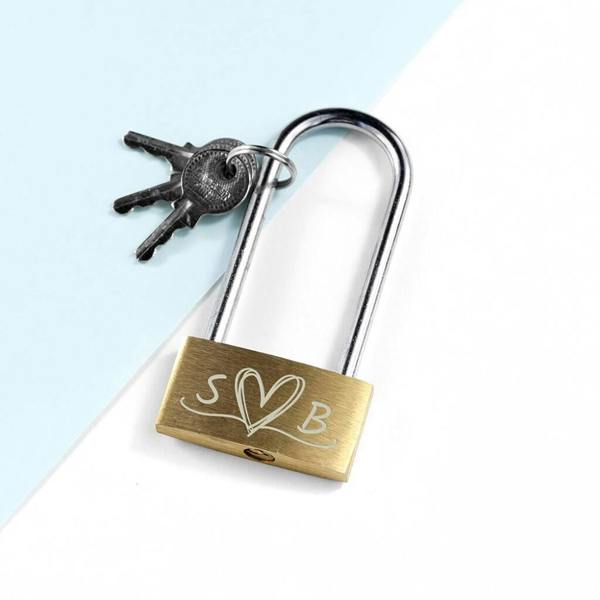 Personalised Couples' Padlock - lifestyle shot