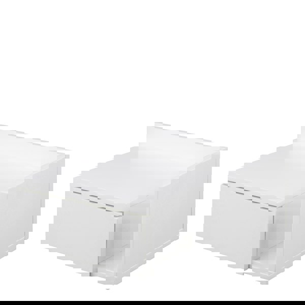 Furniture To Go Ashlan 1 Drawer Wall Mounted Square Bedside Table in White