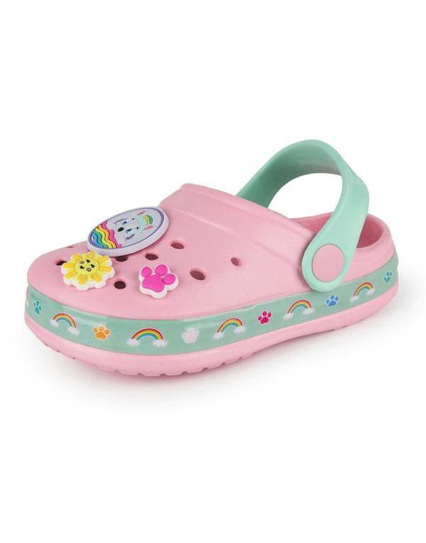 Paw Patrol Girls Pink Multi Badge Clogs