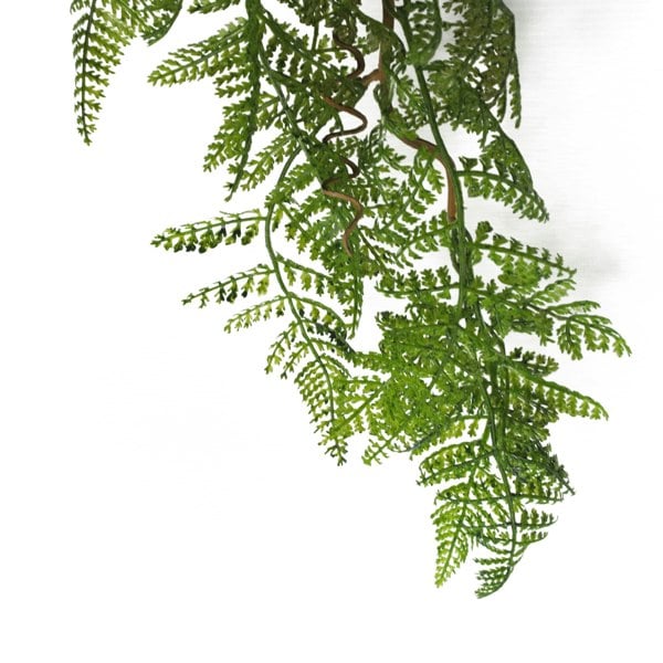 Leaf 100cm Artificial Hanging Maidenhair Fern Plant Dark Green